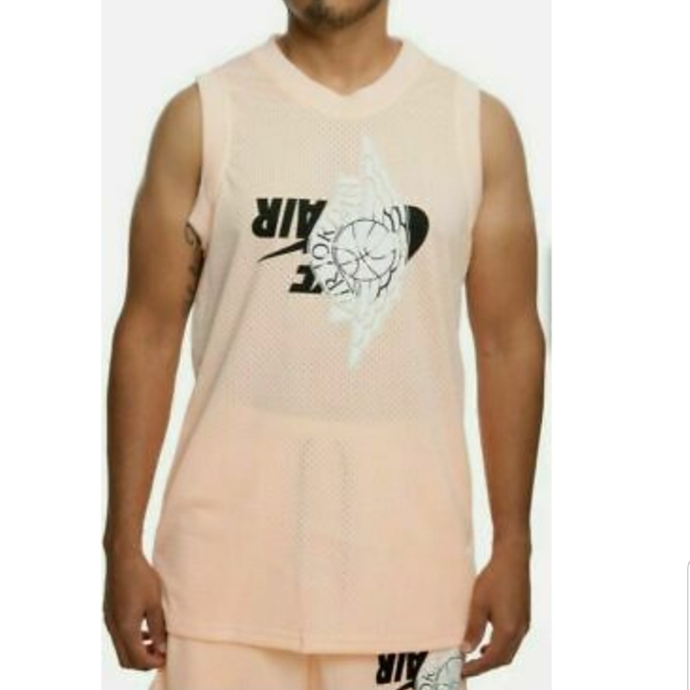 Nike Men's SZ LARGE Air Jordan Jumpman Wings Peach